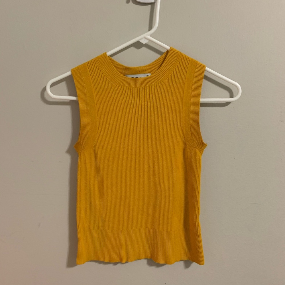 Zara Mustard Top